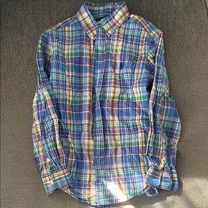 Boys size 10/12 Ralph Lauren Plaid Button Down. Long sleeve!
